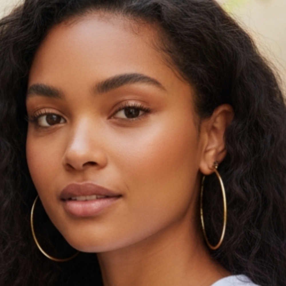 🚨5/$25 NWT African Artisan Gold Tone Hoop Earrings